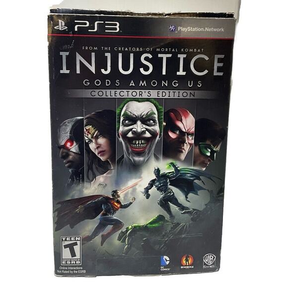 Injustice: Gods Among Us Collector's Edition PS3 2013 Batman Wonder Woman Statue
